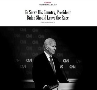 Estados Unidos: un editorial de The New York Times le pidió a Joe Biden que renuncie a su candidatura para “servir al país”