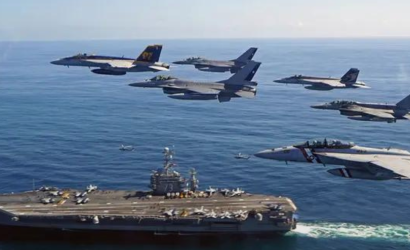 Cazas F-16 de la Fuerza Aérea de Chile se ejercitaron junto a los F/A-18 Super Hornet del portaaviones USS George Washington de la Armada de EE.UU.