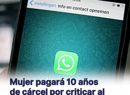 Venezolana condenada a 10 años de prisión por comentario privado en WhatsApp