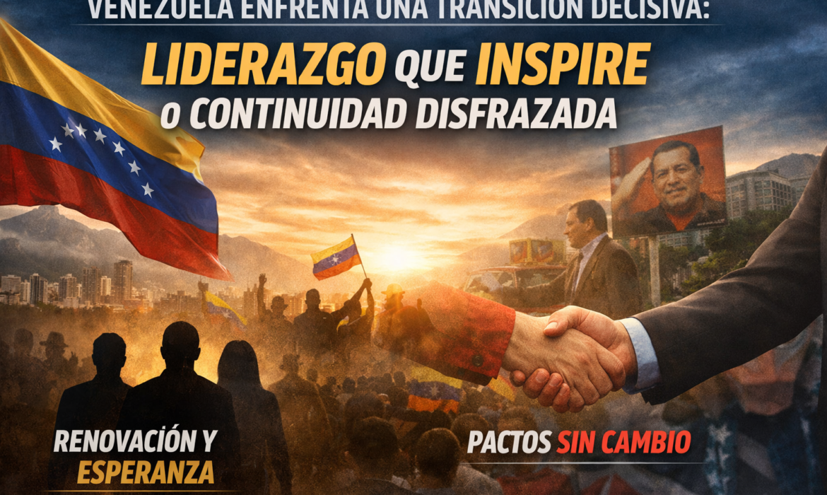 Venezuela enfrenta una transición decisiva: liderazgo que inspire o continuidad disfrazada