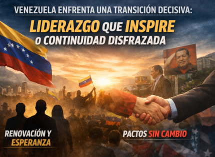 Venezuela enfrenta una transición decisiva: liderazgo que inspire o continuidad disfrazada