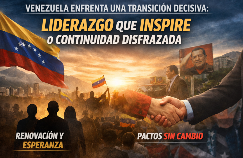 Venezuela enfrenta una transición decisiva: liderazgo que inspire o continuidad disfrazada