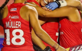 Las Diablas celebraron la clasificación con el título del Premundial ante Australia