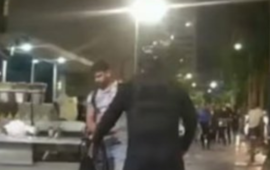 Detienen a sujeto que lanzó un balón de gas a inspector municipal en Meiggs