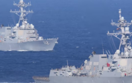 Dos buques de guerra de EEUU cruzaron el estrecho de Ormuz para iniciar la misión de desminado