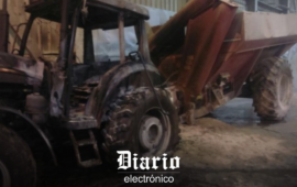tentado incendiario dejó tres máquinas quemadas en ruta entre Lautaro y Curacautín