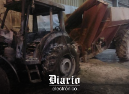 tentado incendiario dejó tres máquinas quemadas en ruta entre Lautaro y Curacautín