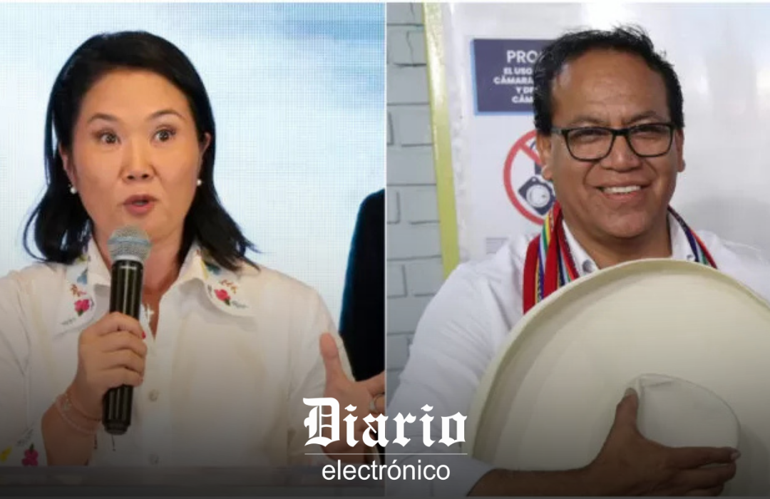 Keiko Fujimori (52%) mantiene su ventaja por sobre Roberto Sánchez (47%) con el 60% escrutado en Perú