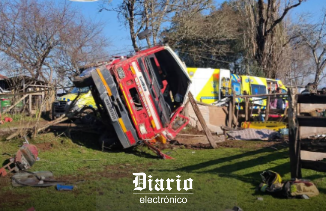 Conductor de carro de Bomberos que volcó en La Araucanía estaba bajo los efectos del alcohol