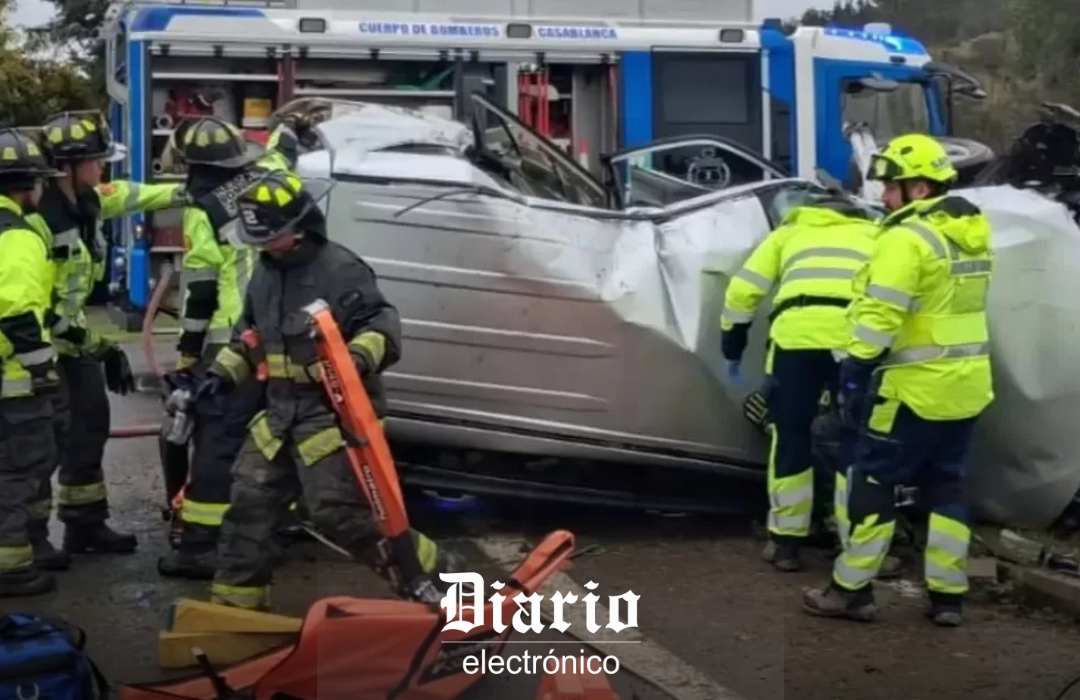 Accidente en Ruta 68 dejó un fallecido y un herido grave en dirección a Santiago
