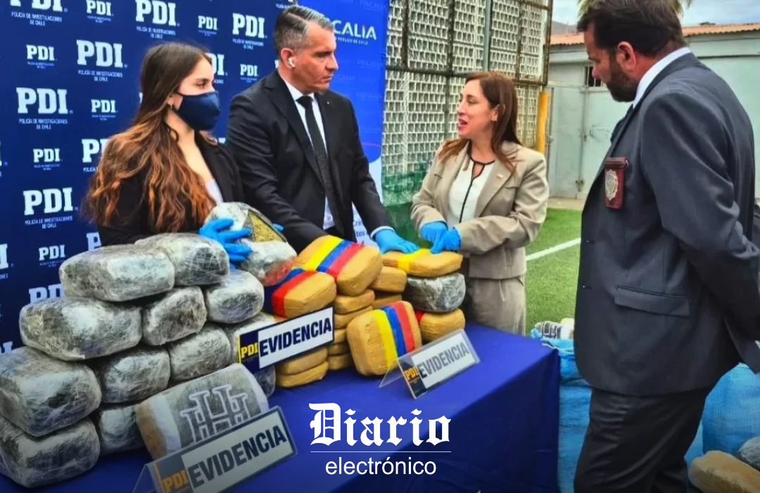 Antofagasta suma 64,9 toneladas de droga incautada en 2026: 218 kilos por día, 9 kilos por hora